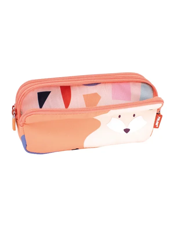 081135FARN 3 zip pencil case FUN ANIMALS Special Series, orange 1