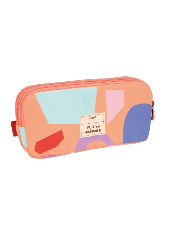 081135FARN 3 zip pencil case FUN ANIMALS Special Series, orange 2