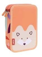 081264FARN Filled 2 decker pencil case FUN ANIMALS Special Series, orange