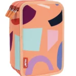 081364FARN Filled 3 decker pencil case FUN ANIMALS Special Series, orange