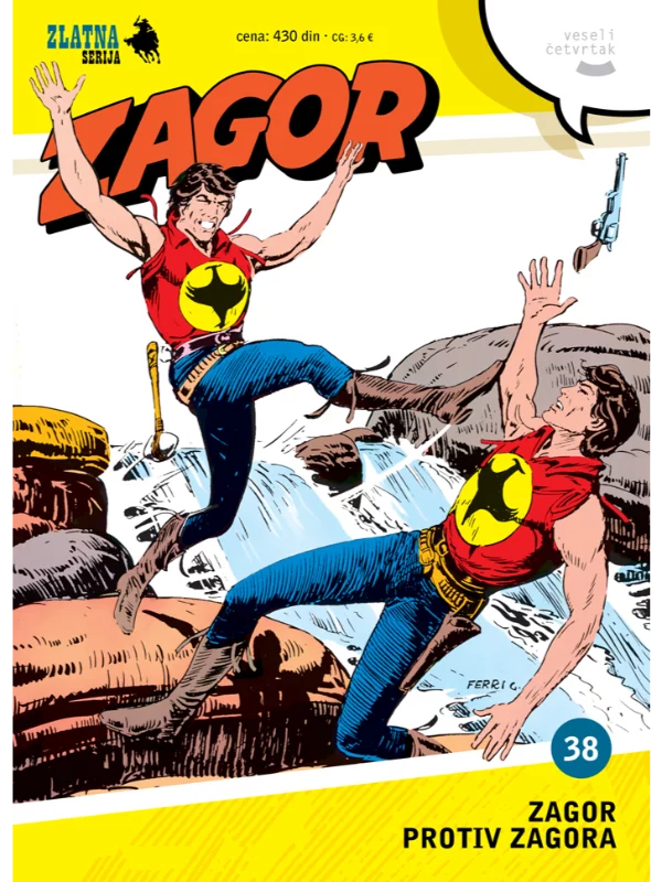 Zlatna serija 38 korica A Zagor Zagor protiv Zagora - Image 1