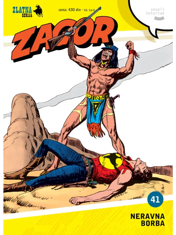 Zlatna serija 41 korica A Zagor Neravna borba - Image 1
