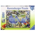 Ravensburger Puzzle (Slagalice) - Mapa Sveta Sa Zivotinjama