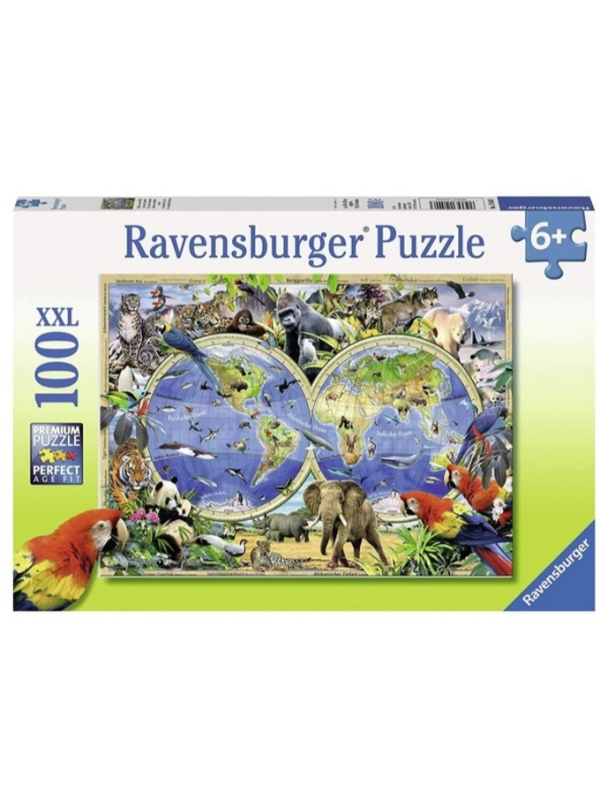 4005556105403 Ravensburger Puzzle (Slagalice) - Mapa Sveta Sa Zivotinjama - Slika 1
