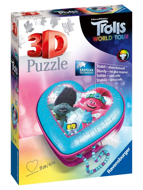 RA11232 Ravensburger 3D puzzle (slagalice) - Kutija u obliku srca Trolls 4005556112326 1
