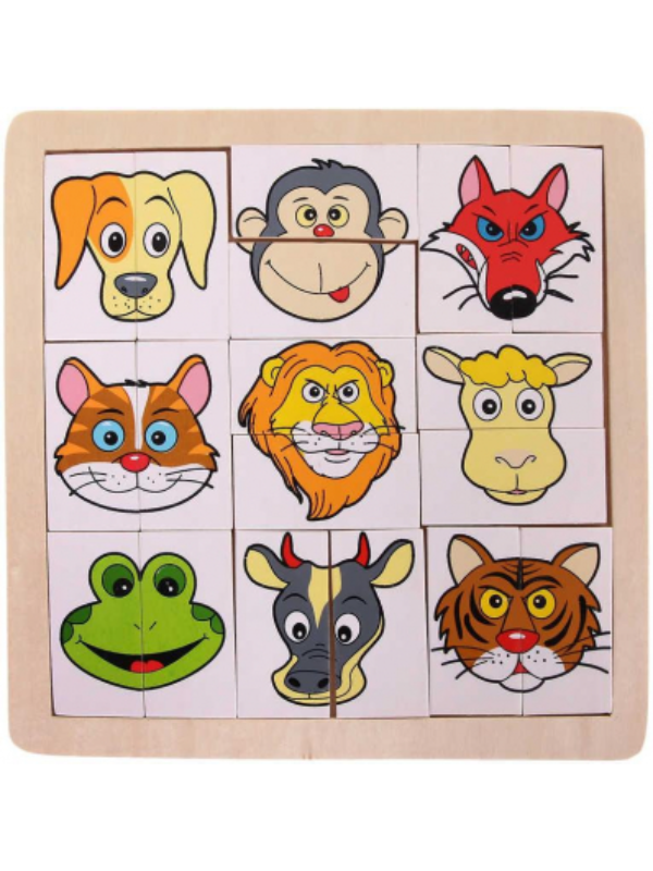 8591864903122 90312 Puzzle sa glavama životinja 8591864903122 - Slika 1