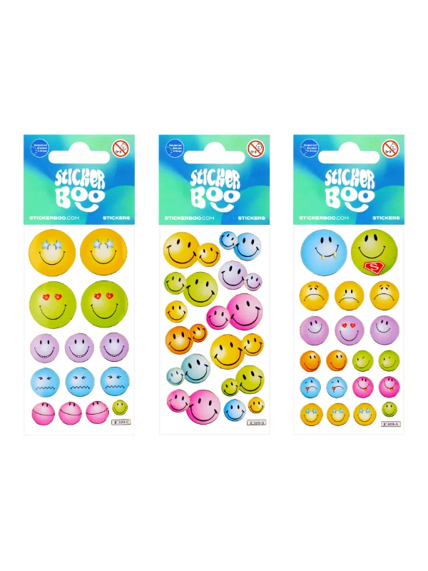 Stikeri Sa Srebrnim Okvirom 6,6X18Cm Emoticons Ii 1