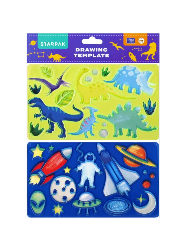 Sablon Za Crtanje  Dinosaurs, Cosmos - Image 1