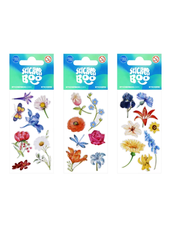 Stikeri 6,6X18Cm Flowers 4 1
