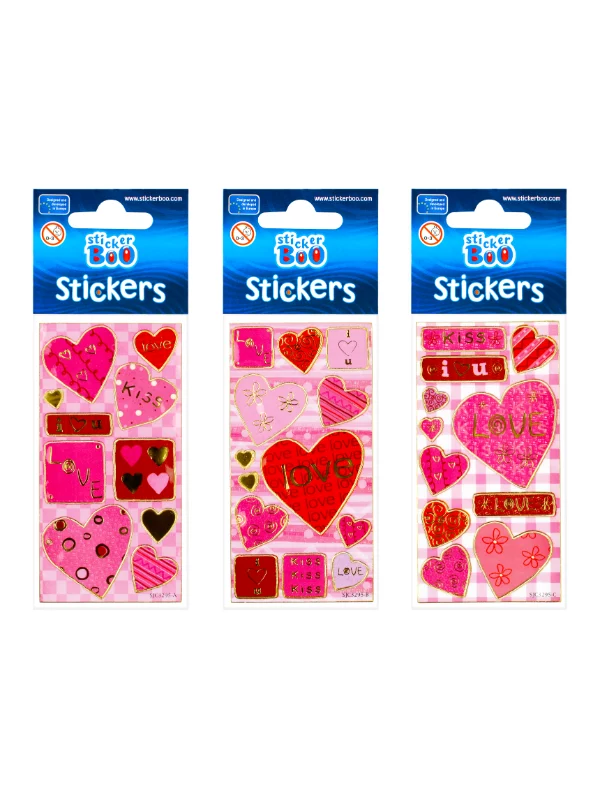 Stikeri Sa Srebrnim Okvirom 6,6X18Cm Hearts - Image 1