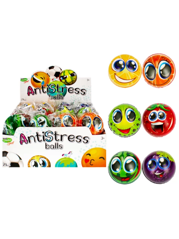 Anti-Stress Loptica 7Cm Mc Sport Fruits Disp 1