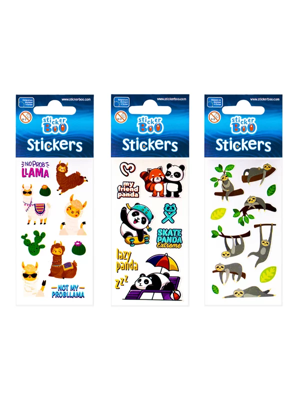 Stickers 6,6X18Cm Sloth, Llama, Panda - Image 1