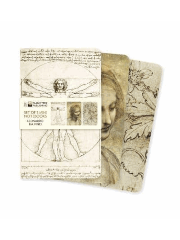 9781787559196 Leonardo da Vinci Set of 3 Mini Notebooks - Slika 1