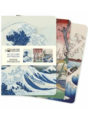 Japanese Woodblocks Set of 3 Midi Notebooks