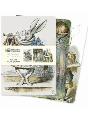 Alice in Wonderland Set of 3 Midi Notebooks