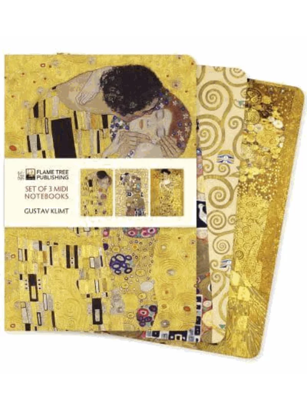 Gustav Klimt Set of 3 Midi Notebooks 1