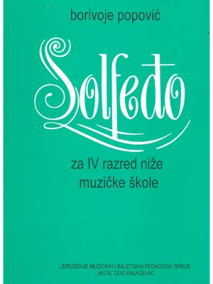 98948 Solfeđo za IV razred niže muzičke škole