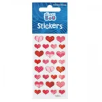 Stikeri 6,6X18Cm Hearts Ii Oivičeni Srebrom