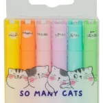 Mini Fluo Marker Pastel 1/6 M&G So Many Cats