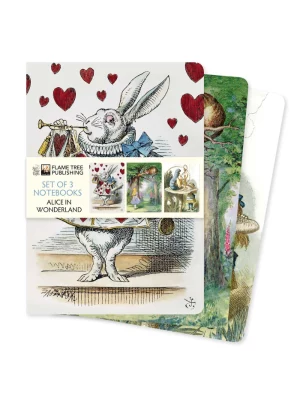 Alice in Wonderland Set of 3 Standard Notebooks