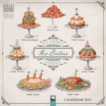 Bodleian Libraries: Mrs Beeton's Classic Dishes Wall Calendar 2025 (Art Calendar)