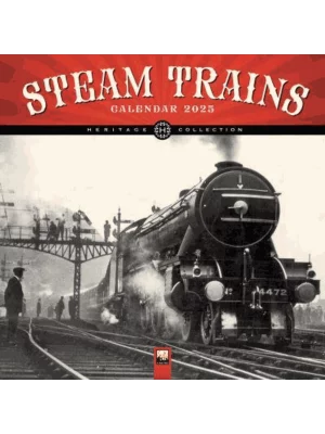 Steam Trains Heritage Wall Calendar 2025 (Art Calendar)