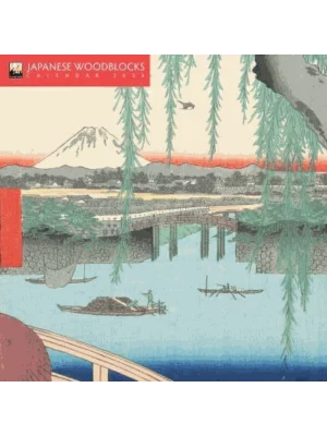Japanese Woodblocks Mini Wall Calendar 2025 (Art Calendar)