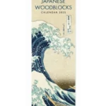 Japanese Woodblocks Slim Calendar 2025 (Art Calendar)