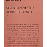 Struktura vesti iz rubrike "Razno"