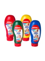 Boje za prste DEDI KOLOR 150ml, Set kutija sa 4 boje (plava,crvena,zelena,žuta) - Image 2