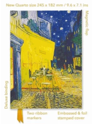Vincent Van Gogh: Café Terrace (Foiled Quarto Journal)