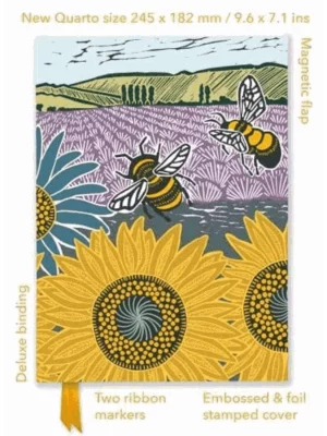 Kate Heiss: Sunflower Fields (Foiled Quarto Journal)