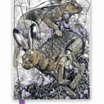 Martin Truefitt-Baker: Hares in Meadow Cranesbill (Foiled Journal)