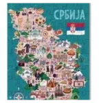 Pazl pikto mape Srbija ćirilica