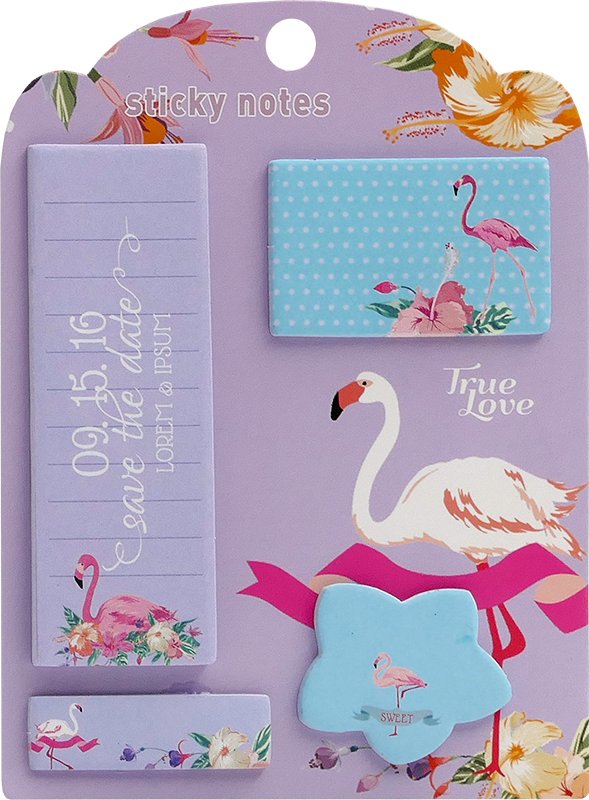 7450014298796-1 Samolepljivi blokčić - flamingo 10.5x14 - Slika 1