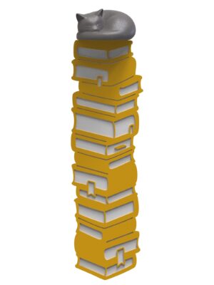 3D obeleživač za knjige – mačka