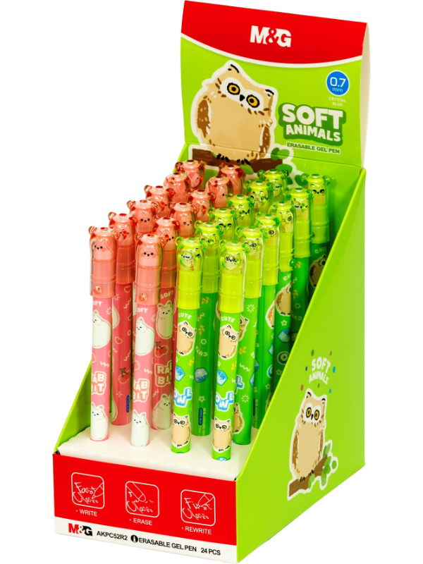 6927036713725 M&G SOFT ANIMALS gel olovka piši-briši - Slika 1